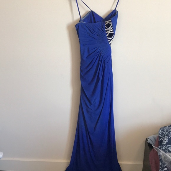 Royal Blue La Femme Prom Dress💎 - Picture 7 of 8